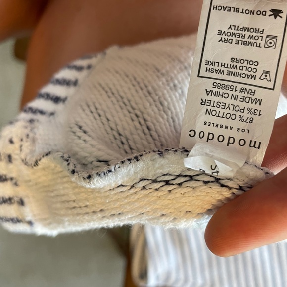 Blue and White Striped Mododoc Blouse - Picture 3 of 3